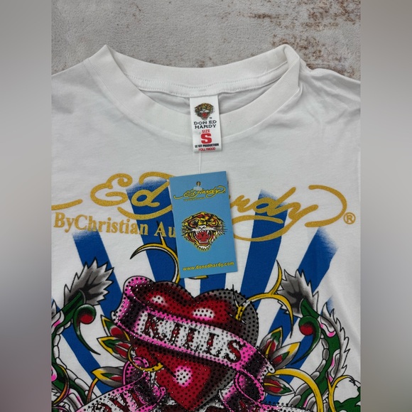 2000s Ed Hardy Christian Audigier Vintage Graphic Tees size S/M/L - Picture 7 of 12